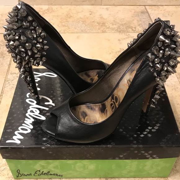 Sam Edelman Lorissa spikes and rhinestone heels - Picture 2 of 5